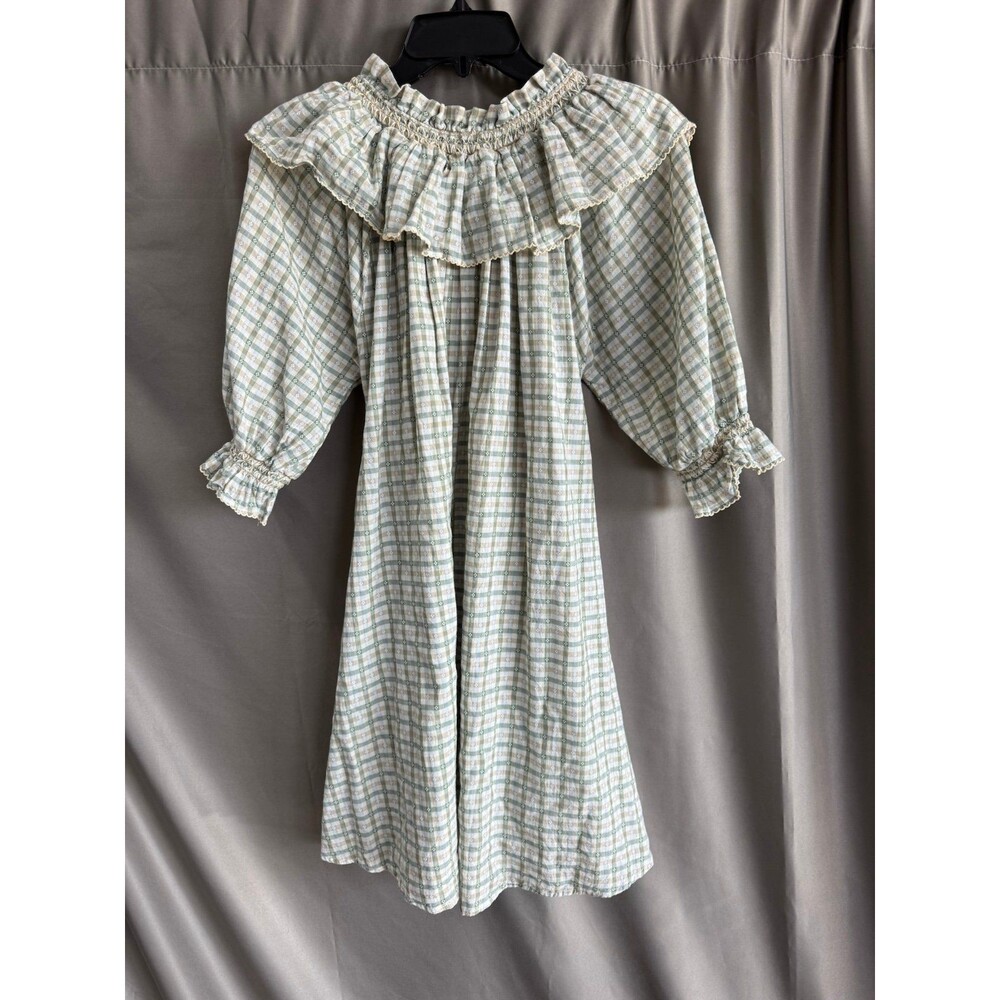 Christy Dawn Cream Plaid Mini Dress - Picture 6 of 6